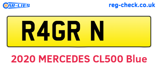 R4GRN are the vehicle registration plates.