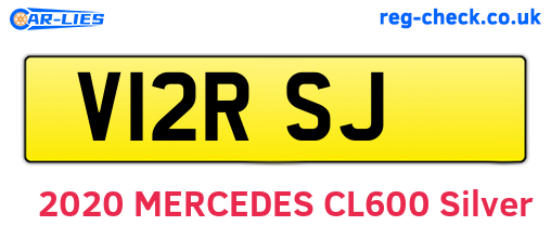 V12RSJ are the vehicle registration plates.
