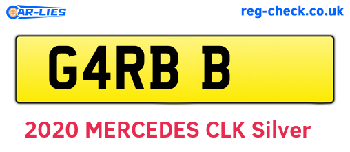 G4RBB are the vehicle registration plates.