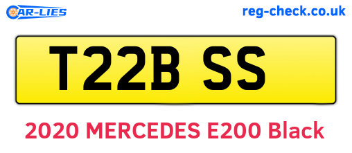 T22BSS are the vehicle registration plates.