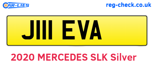 J111EVA are the vehicle registration plates.