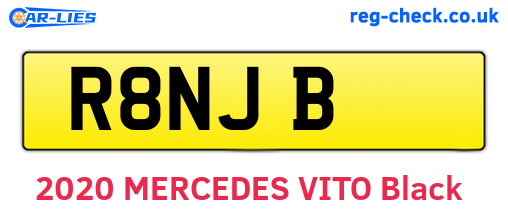 R8NJB are the vehicle registration plates.