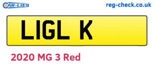 L1GLK are the vehicle registration plates.