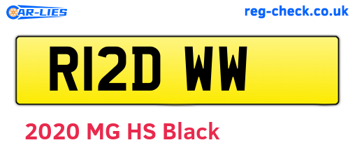 R12DWW are the vehicle registration plates.
