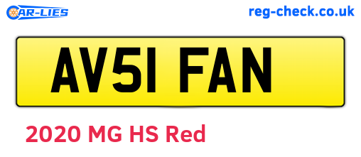 AV51FAN are the vehicle registration plates.