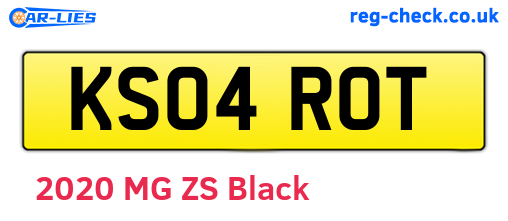 KS04ROT are the vehicle registration plates.