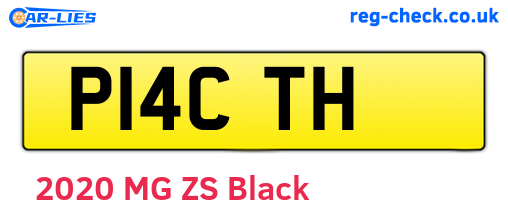 P14CTH are the vehicle registration plates.