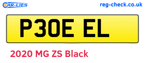 P30EEL are the vehicle registration plates.