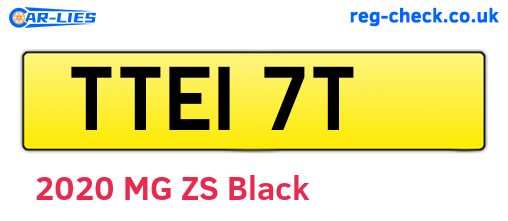 TTE17T are the vehicle registration plates.