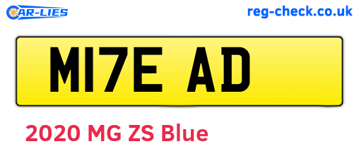 M17EAD are the vehicle registration plates.
