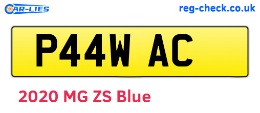 P44WAC are the vehicle registration plates.
