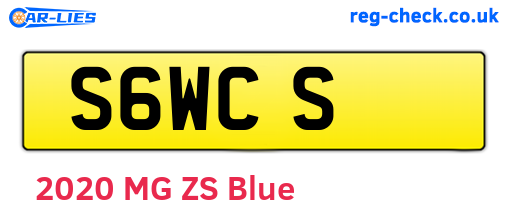 S6WCS are the vehicle registration plates.