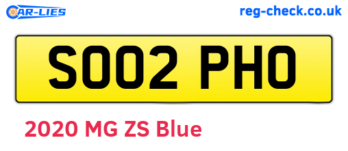 SO02PHO are the vehicle registration plates.