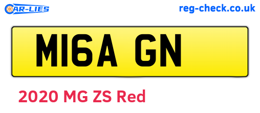 M16AGN are the vehicle registration plates.