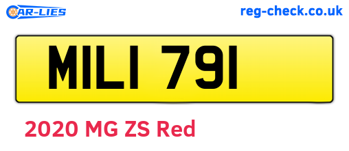 MIL1791 are the vehicle registration plates.