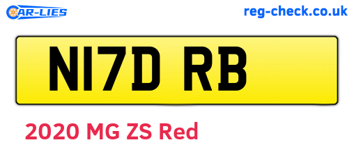 N17DRB are the vehicle registration plates.