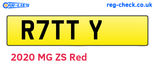 R7TTY are the vehicle registration plates.