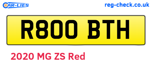 R800BTH are the vehicle registration plates.