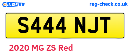 S444NJT are the vehicle registration plates.
