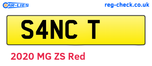 S4NCT are the vehicle registration plates.