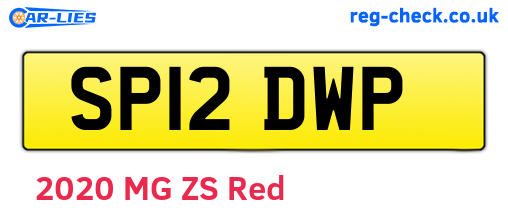SP12DWP are the vehicle registration plates.