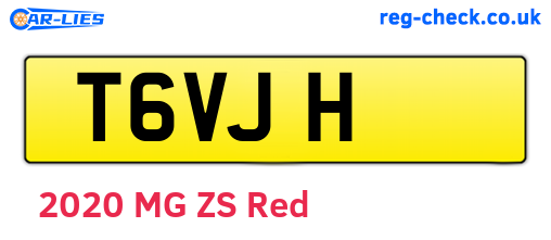 T6VJH are the vehicle registration plates.
