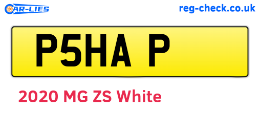 P5HAP are the vehicle registration plates.