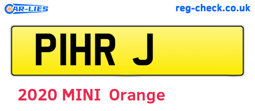 P1HRJ are the vehicle registration plates.