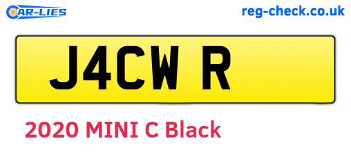 J4CWR are the vehicle registration plates.