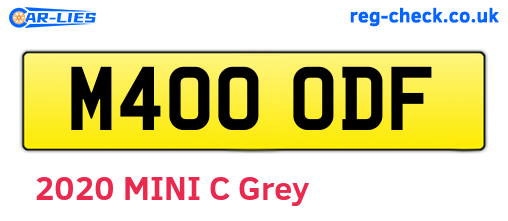 M400ODF are the vehicle registration plates.
