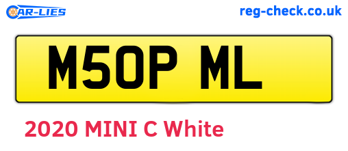 M50PML are the vehicle registration plates.