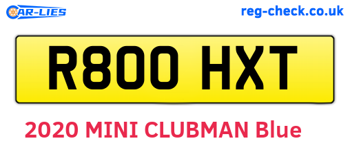 R800HXT are the vehicle registration plates.