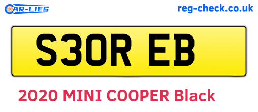 S30REB are the vehicle registration plates.