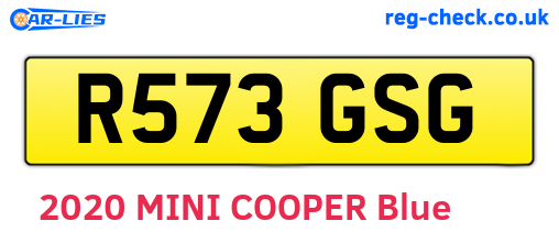 R573GSG are the vehicle registration plates.