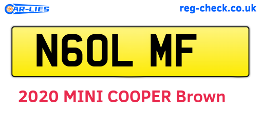 N60LMF are the vehicle registration plates.