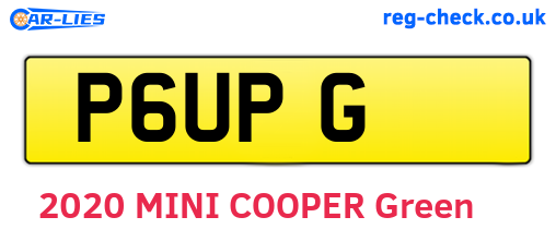 P6UPG are the vehicle registration plates.