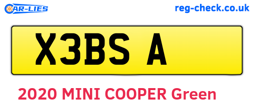 X3BSA are the vehicle registration plates.