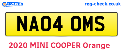 NA04OMS are the vehicle registration plates.