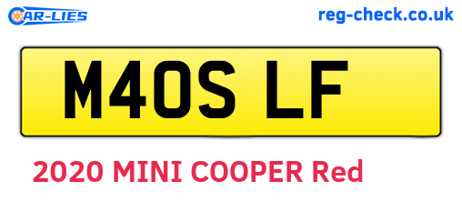 M40SLF are the vehicle registration plates.