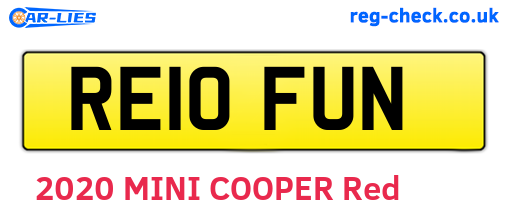 RE10FUN are the vehicle registration plates.
