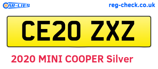 CE20ZXZ are the vehicle registration plates.