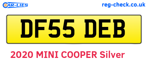 DF55DEB are the vehicle registration plates.