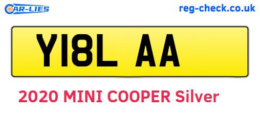 Y18LAA are the vehicle registration plates.