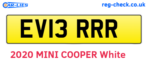 EV13RRR are the vehicle registration plates.