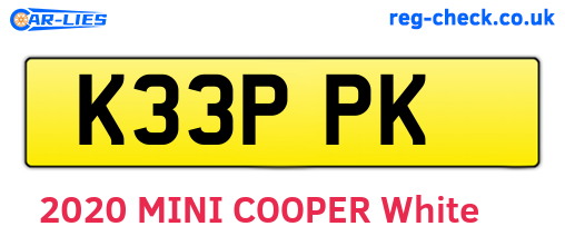 K33PPK are the vehicle registration plates.