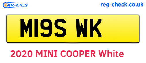 M19SWK are the vehicle registration plates.