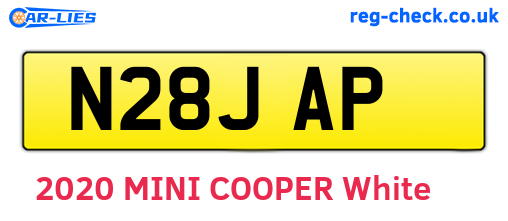 N28JAP are the vehicle registration plates.