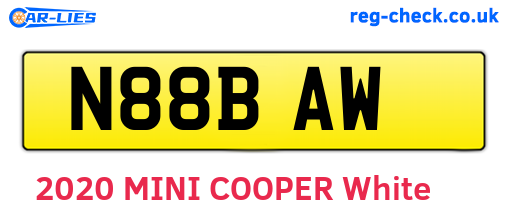 N88BAW are the vehicle registration plates.