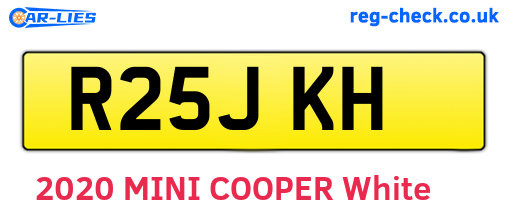 R25JKH are the vehicle registration plates.