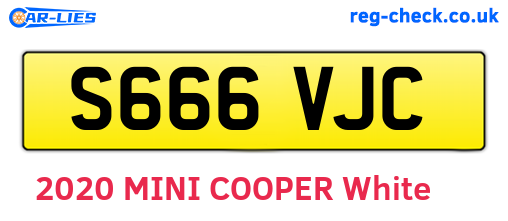 S666VJC are the vehicle registration plates.
